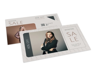 Winter Sale Ecommerce Postcard Template preview